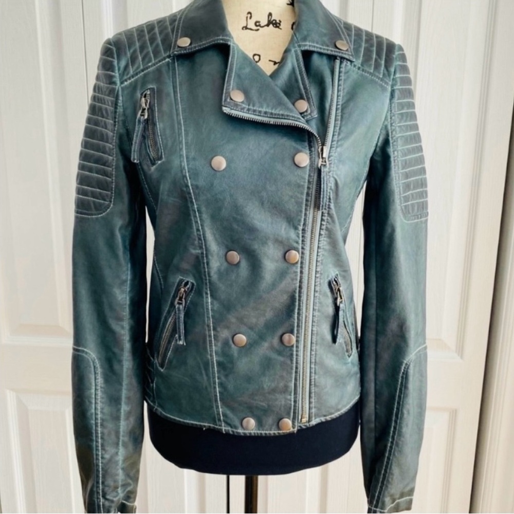 Mavi Faux Leather Moto Style